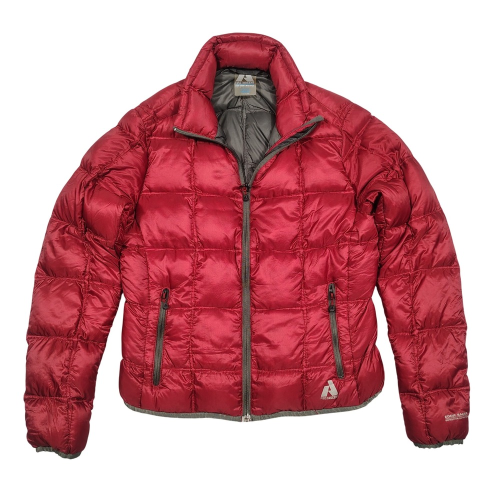 Eddie Bauer Whittaker Puffer Goose down Jacket Women M First Ascent Red 800 Fill